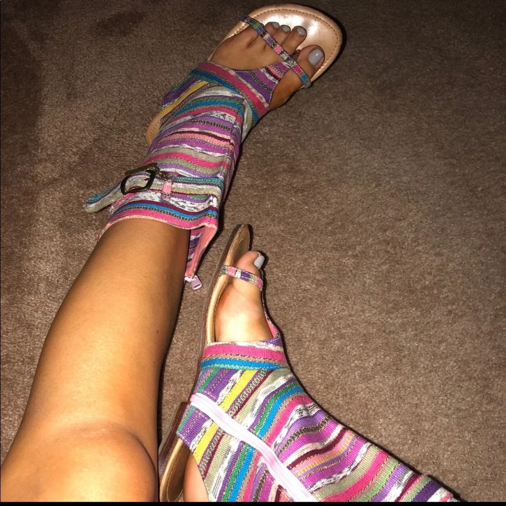 🦄Spell & The Gypsy Vintage Patchwork sandal Sz 37